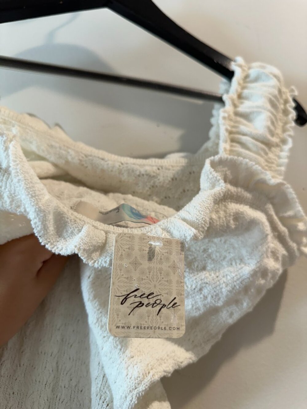FREE PEOPLE Devyn Sweater Mini Dress in Ivory Size Small NWT - Picture 5 of 7